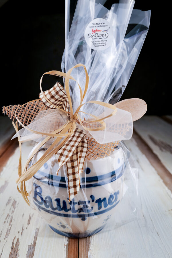 Präsent Keramiktopf beige mit Blümchen „Bautz'ner“