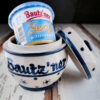 Präsent Keramiktopf beige mit Blümchen „Bautz'ner“ – Bild 2